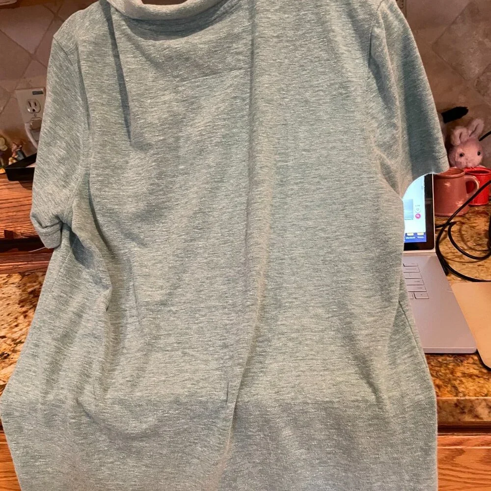 Men's Banana Republic Polo Shirt L Heather Green Knit